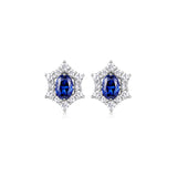 【Collection】Starry Fluff Blue Diamond Earrings