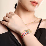 【Collecton】Crimson Glow Diamond Bracelet