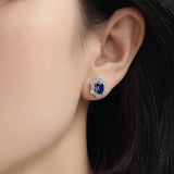 【Collection】Starry Fluff Blue Diamond Earrings