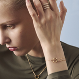 【Classic】Charming Rose Gold Bracelet with Lab-Grown Diamonds